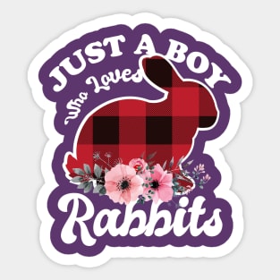 Just a Boy Who Loves Rabbits Sticker